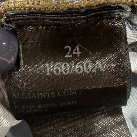 Women's‎ AllSaints Alana Boy Jeans Medium Wash Distressed Size 24 - Picture 5 of 6